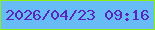 文字の大きさ：3、枠の色：8bee16、背景の色：67bcf6、文字の色：5825be 無料ブログパーツのブログ時計
