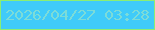 文字の大きさ：3、枠の色：8bee74、背景の色：40cbf9、文字の色：7cdcd8 無料ブログパーツのブログ時計