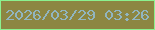 文字の大きさ：5、枠の色：8bf18f、背景の色：8c8642、文字の色：91b5c0 無料ブログパーツのブログ時計