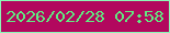 文字の大きさ：5、枠の色：8bf7b6、背景の色：b2085e、文字の色：60eb81 無料ブログパーツのブログ時計
