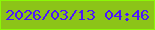 文字の大きさ：4、枠の色：8bf807、背景の色：8cc418、文字の色：4c15fd 無料ブログパーツのブログ時計