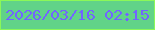 文字の大きさ：3、枠の色：8bf858、背景の色：61d388、文字の色：7264ff 無料ブログパーツのブログ時計