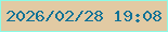 文字の大きさ：4、枠の色：8bfbe7、背景の色：e2caa3、文字の色：117296 無料ブログパーツのブログ時計