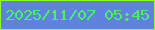 文字の大きさ：5、枠の色：8bfe27、背景の色：5e82de、文字の色：46f85a 無料ブログパーツのブログ時計