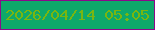 文字の大きさ：2、枠の色：8c098a、背景の色：0ea96a、文字の色：79b610 無料ブログパーツのブログ時計
