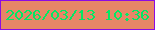 文字の大きさ：3、枠の色：8c0be3、背景の色：e78667、文字の色：03e864 無料ブログパーツのブログ時計