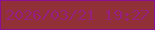 文字の大きさ：3、枠の色：8c1097、背景の色：923038、文字の色：961e7e 無料ブログパーツのブログ時計