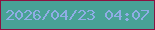文字の大きさ：4、枠の色：8c1240、背景の色：48a296、文字の色：8fade6 無料ブログパーツのブログ時計