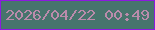 文字の大きさ：3、枠の色：8c19df、背景の色：47746d、文字の色：bb8bac 無料ブログパーツのブログ時計