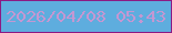 文字の大きさ：2、枠の色：8c1a84、背景の色：5eadde、文字の色：c497d2 無料ブログパーツのブログ時計