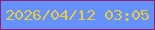 文字の大きさ：4、枠の色：8c2375、背景の色：6492fa、文字の色：e9c842 無料ブログパーツのブログ時計