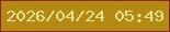 文字の大きさ：2、枠の色：8c2419、背景の色：b48a14、文字の色：e4e38d 無料ブログパーツのブログ時計