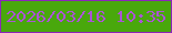 文字の大きさ：1、枠の色：8c26b9、背景の色：49a80c、文字の色：ac53d6 無料ブログパーツのブログ時計