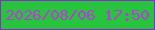 文字の大きさ：1、枠の色：8c28d0、背景の色：28c43d、文字の色：b73cdb 無料ブログパーツのブログ時計