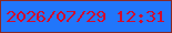 文字の大きさ：5、枠の色：8c2924、背景の色：2176fb、文字の色：d10c2e 無料ブログパーツのブログ時計