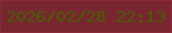 文字の大きさ：4、枠の色：8c2939、背景の色：782630、文字の色：475e01 無料ブログパーツのブログ時計