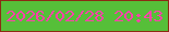 文字の大きさ：1、枠の色：8c2b14、背景の色：56bf39、文字の色：fe42aa 無料ブログパーツのブログ時計