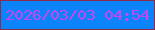 文字の大きさ：3、枠の色：8c2c4a、背景の色：0b83f9、文字の色：cb44f2 無料ブログパーツのブログ時計