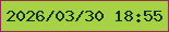 文字の大きさ：1、枠の色：8c304c、背景の色：a7d246、文字の色：123128 無料ブログパーツのブログ時計