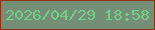 文字の大きさ：4、枠の色：8c3412、背景の色：758e76、文字の色：71cf8a 無料ブログパーツのブログ時計