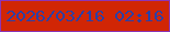 文字の大きさ：1、枠の色：8c35b6、背景の色：d12605、文字の色：2b40a6 無料ブログパーツのブログ時計