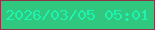 文字の大きさ：1、枠の色：8c3648、背景の色：30c87f、文字の色：1ef3af 無料ブログパーツのブログ時計