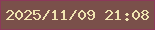 文字の大きさ：2、枠の色：8c395a、背景の色：7a504a、文字の色：f0e4b1 無料ブログパーツのブログ時計