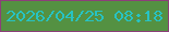 文字の大きさ：2、枠の色：8c3f79、背景の色：549142、文字の色：27c3c3 無料ブログパーツのブログ時計