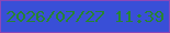 文字の大きさ：3、枠の色：8c46b8、背景の色：394fd7、文字の色：278431 無料ブログパーツのブログ時計