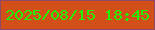 文字の大きさ：4、枠の色：8c4969、背景の色：d34f19、文字の色：23f104 無料ブログパーツのブログ時計