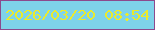 文字の大きさ：5、枠の色：8c4a8d、背景の色：7ed3ea、文字の色：ebeb2c 無料ブログパーツのブログ時計