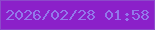 文字の大きさ：2、枠の色：8c4aca、背景の色：8b20c9、文字の色：9377ea 無料ブログパーツのブログ時計
