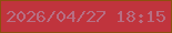文字の大きさ：3、枠の色：8c500f、背景の色：c0343d、文字の色：b76f83 無料ブログパーツのブログ時計