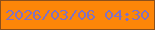 文字の大きさ：5、枠の色：8c501b、背景の色：fd8608、文字の色：8071c2 無料ブログパーツのブログ時計