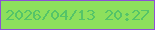 文字の大きさ：4、枠の色：8c51d6、背景の色：8de05d、文字の色：55c468 無料ブログパーツのブログ時計