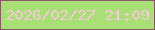 文字の大きさ：5、枠の色：8c5768、背景の色：a9e075、文字の色：fac7db 無料ブログパーツのブログ時計