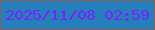 文字の大きさ：5、枠の色：8c5d54、背景の色：257fbc、文字の色：7723fd 無料ブログパーツのブログ時計