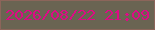 文字の大きさ：4、枠の色：8c655a、背景の色：6a6452、文字の色：dd0b85 無料ブログパーツのブログ時計