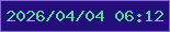文字の大きさ：5、枠の色：8c65da、背景の色：240e7c、文字の色：60d897 無料ブログパーツのブログ時計