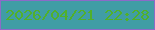 文字の大きさ：3、枠の色：8c6ac8、背景の色：409da5、文字の色：51b02b 無料ブログパーツのブログ時計