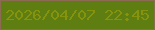 文字の大きさ：4、枠の色：8c6b52、背景の色：5e7e12、文字の色：86930d 無料ブログパーツのブログ時計