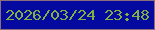 文字の大きさ：2、枠の色：8c6e7a、背景の色：04099f、文字の色：81af43 無料ブログパーツのブログ時計