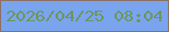 文字の大きさ：5、枠の色：8c6f67、背景の色：7aa4ee、文字の色：6b965b 無料ブログパーツのブログ時計