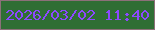 文字の大きさ：3、枠の色：8c7079、背景の色：2f6e34、文字の色：8c49ff 無料ブログパーツのブログ時計