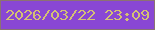 文字の大きさ：2、枠の色：8c7272、背景の色：8947d4、文字の色：d4c174 無料ブログパーツのブログ時計