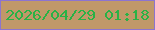 文字の大きさ：3、枠の色：8c74cf、背景の色：c09869、文字の色：29b246 無料ブログパーツのブログ時計