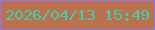 文字の大きさ：4、枠の色：8c75fe、背景の色：bb724c、文字の色：43ccb2 無料ブログパーツのブログ時計