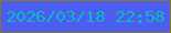 文字の大きさ：5、枠の色：8c7721、背景の色：4c5ef0、文字の色：0dbac0 無料ブログパーツのブログ時計
