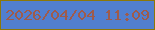 文字の大きさ：5、枠の色：8c7808、背景の色：517fcf、文字の色：9f5b4b 無料ブログパーツのブログ時計
