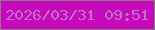 文字の大きさ：4、枠の色：8c7888、背景の色：c60abb、文字の色：bf71c9 無料ブログパーツのブログ時計